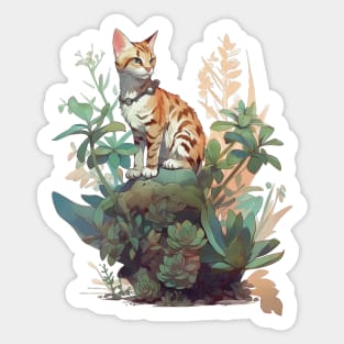 Cute Bengal cat Sticker